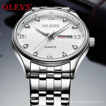 Großhandel Luxus Business Kleid Quarz-Armbanduhr für Männer Multi-Funktions-Tag Datum Zweite Wasserdichtigkeit Herrenuhr